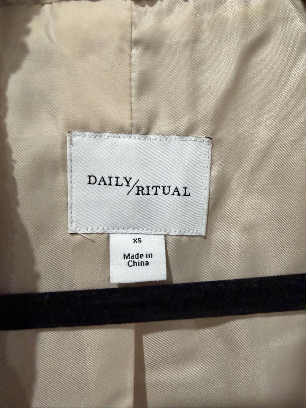 Daily Ritual Taupe Teddy Jacket - Picture 3 of 3